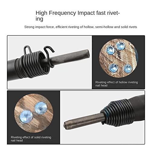 Byoka Pneumatic Rivet Gun Plate Rivet Semi Hollow/Solid Copper Iron Aluminum Screw Rivet Gun (Color : 250M N 4 Solid) #TOP6