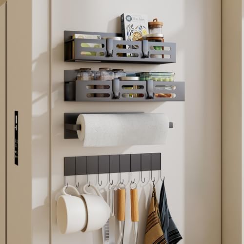 Amazon.com: Minicloss Magnetic Spice Rack for Refrigerator - 6 Pack ...