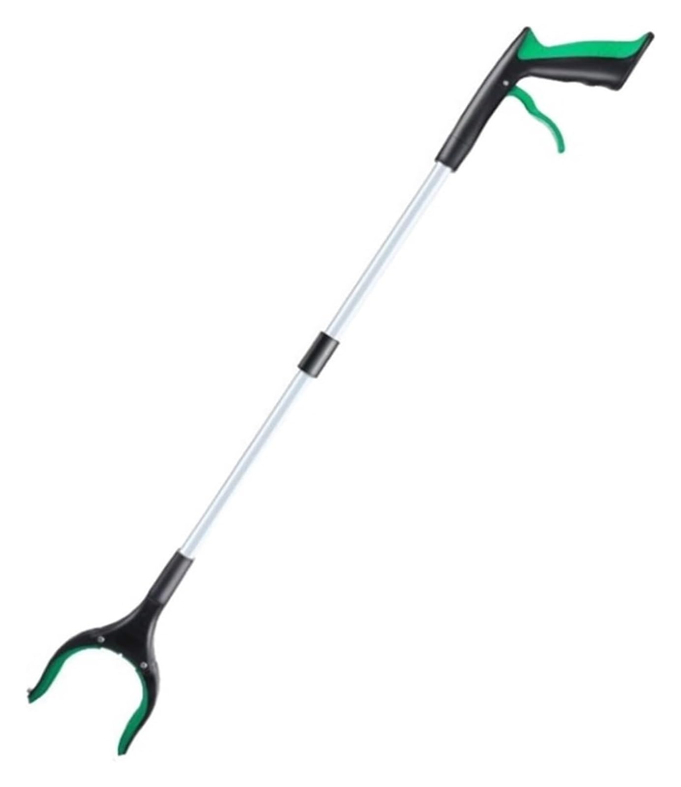 Pinza Recoge Objetos, Pinzas Extensibles, Recogedor de basura de mango largo, plegable, giratorio, herramienta de agarre, palo for recoger basura(Green)