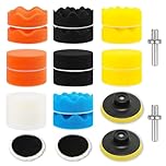22 PcsCar Polishing Pads for Drills, 3 inch Polishing Pads for Car Polisher Drill Attachments, Car Polish Kit, Sponge Polish Applicator Pad for Waxing Buffing Buffer Attachment + M10 Drill Adapter
