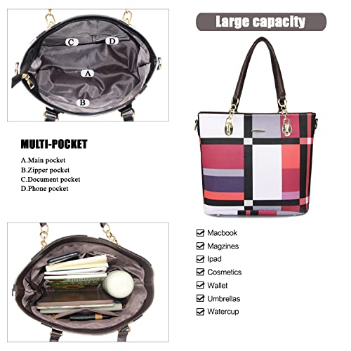 Image of OTMIPIML Purses and Handbags for Women Synthetic Leather Tote Crossbody Bags Satchel Purses Set 6pcs | Set