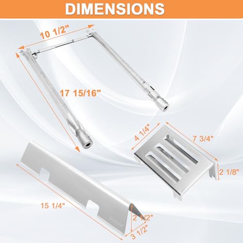 Spirit Grill Parts for Weber Spirit 2 Grill Parts GS4 Spirit II 200 SER E210 S210 Replacement for Weber GS4 Spirit 2 Flavorizer Bars 7635 67045 3400301, Burner Tube 67024 69785 & Heat Deflector 67060 by PETKAO - Used condition - Image 4