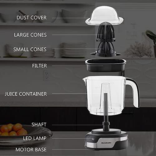 Homeleader Manual Lever Citrus Press, 1.2L Stainless Steel — view 8