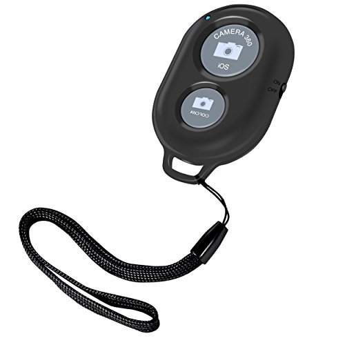 Ailun Bluetooth Remote Shutter,Bluetooth Remote Camera Control for Any Smartphone,Compatible iPhone X/Xs/XR/Xs Max/8/8 Plus,7/7Plus,6/6sPlus,iPad,Galaxy S7[Black][Battery Not Included]