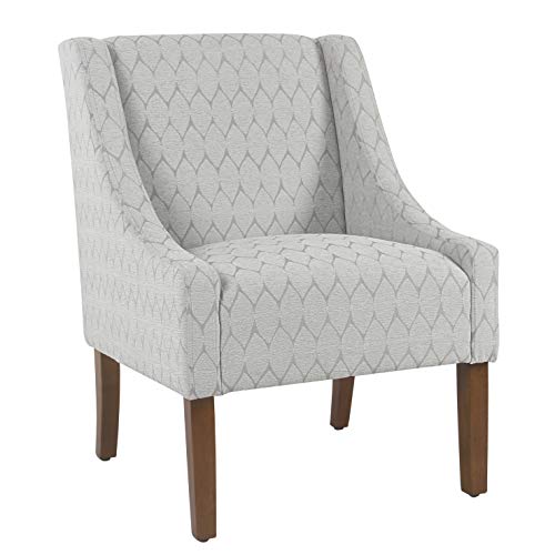Image of HomePop Classic Swoop Arm Accent Chair - Gray Leaf