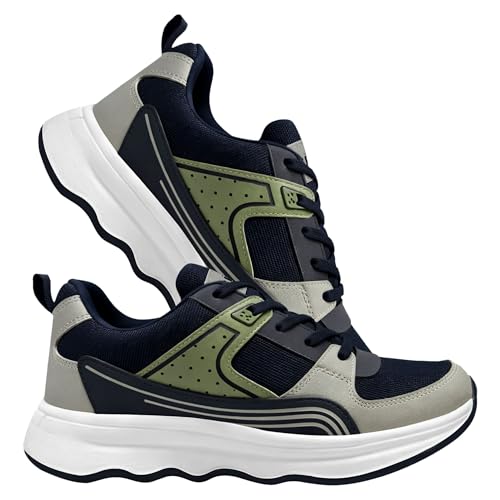 Image of BRUTON Jogex-622 Men's Running Shoes | Lightweight Sports Shoes for Men | Comfortable Walking Jogging Gym Shoes | Breathable Lace-Up Training Footwear