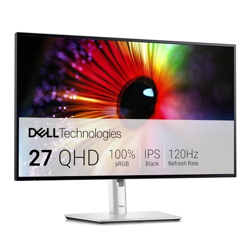 Dell U2724D UltraSharp 27″ QHD (2560×1440) Monitor, 120Hz, IPS Black, 5ms, 98% DCI-P3, 2x USB-C, 2x DisplayPort, HDMI, 3x USB, 3 Años de Garantía, Plata