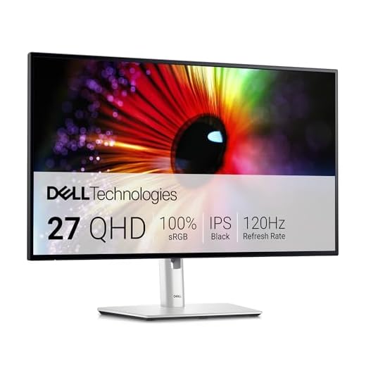Dell U2724D UltraSharp 27 Zoll QHD (2560x1440) Monitor, 120Hz, IPS Black, 5ms, 98% DCI-P3, 2X USB-C, 2X DisplayPort, HDMI, 3X USB, 3 Jahre Garantie, Silber