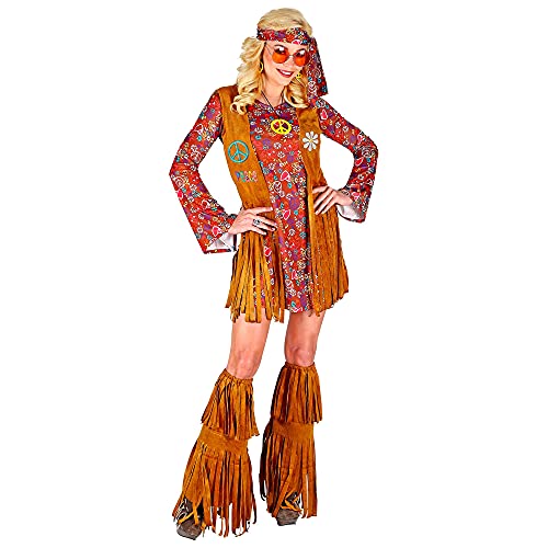 Widmann - Hippie Costume, Dress, Cardigan, Headband, Fringe Boots, Flower Girls, Fancy Dress Party, Carnival - Image 3