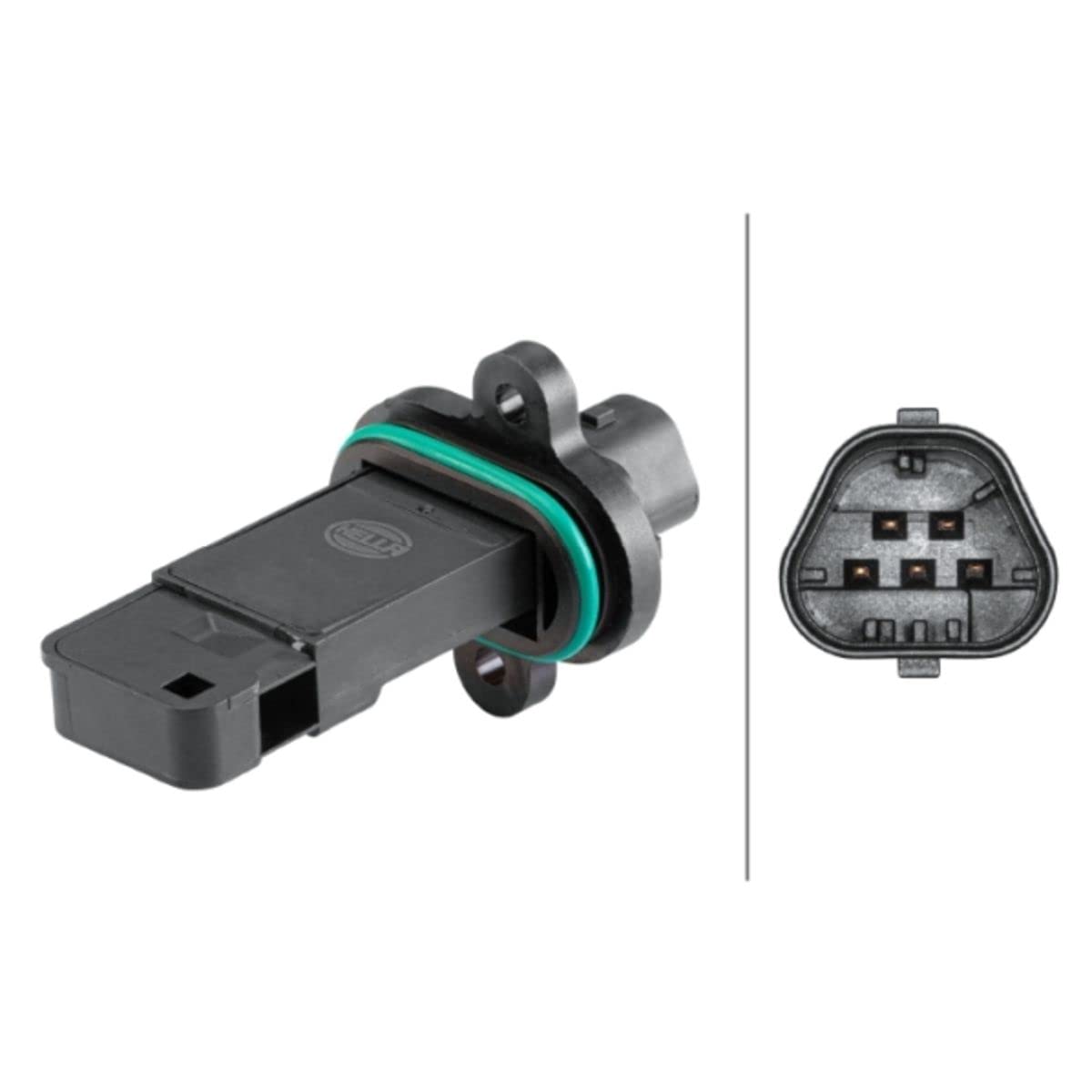 HELLA 8ET 358 095-571 Air Mass Sensor With 5 Pins Bolted Fits Opel Vauxhall