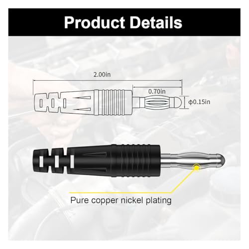 Image of 2PCS 4mm Banana Plug to Alligator Clip Test Lead Wire Cable Set - 3.3Feet Jumper Wire Electrical Test Leads with Alligator Clip for Multimeter Oscilloscope Automotive Battery Testing