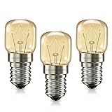 E14 Glühbirne Backofen 300 Grad Hitzebeständig Dimmbar, T22 SES E14 Sockel Backofenlampe Warmweiß 2700K, Ofenlampe mit T22 Kapsel , Pygmy Lampen für Mikrowellen/Ofen/Salzlampe/Kühlschrank, 3 Stück