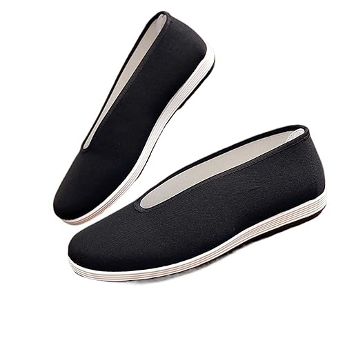Scarpe da Kung Fu da Uomo in Stile Tradizionale Cinese Vecchia Pechino Bruce leer Tai Chi Wushu Scarpe da Arti Marziali Nere Abbigliamento Sportivo Scarpa di Stoffa(2,48 EU)