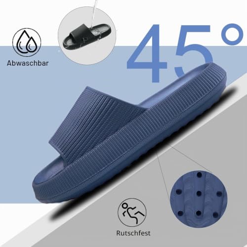 Donpapa Badeschuhe Damen Herren Weich Hausschuhe rutschfest Badeschlappen – Ansicht 6