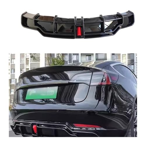 Diffuseur de pare-chocs arrière Tesla Model 3 en look carbone premium - 6