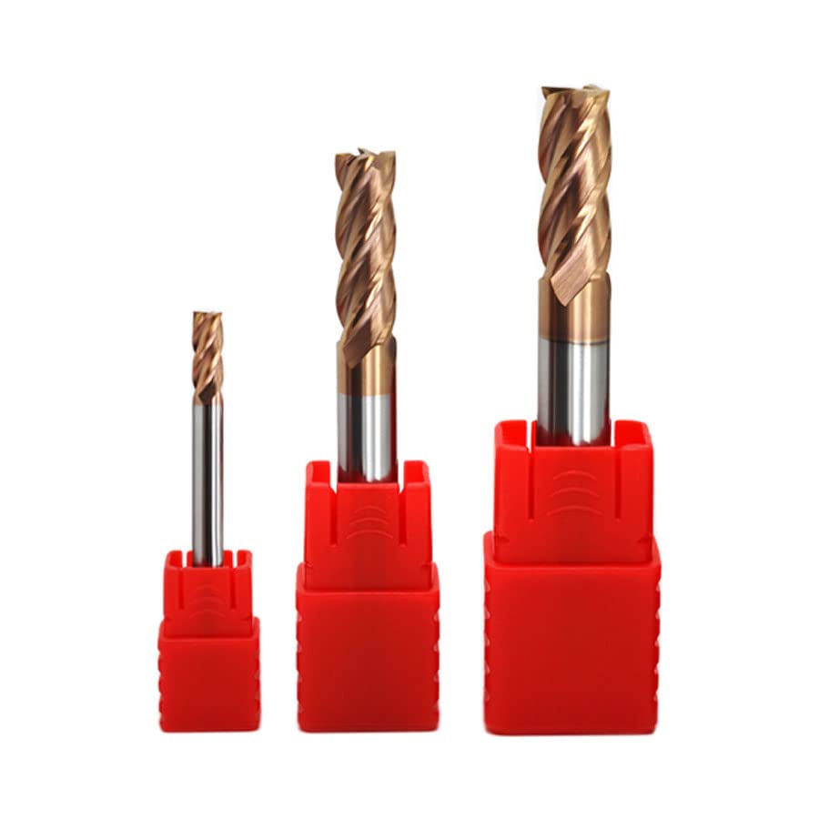 HRC55 4 Flutes Tungsten Steel Flat End Mills 1mm 20mm Straight Shank Milling Cutter Carbide Coating CNC Machines Tools For Lathe - (Dimensions: 4F D2.5xD4x50L)