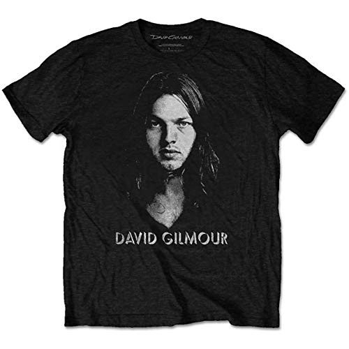 Image of David Gilmour Half-Tone Face Official Tee T-Shirt Mens Unisex (Medium) Black