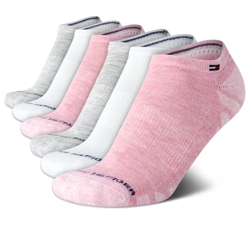 Tommy Hilfiger Women's Low Cut Socks - 6 Pack Performance Cushioned Comfort No Show Socks - Athletic Socks for Women (4-10)