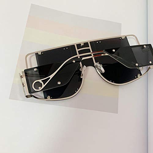 Image of COTIA /Fashion Square Sunglasses Women New Oversized Mirror Men Shades Glasses Luxury Brand Metal Rivet Fashion Female Eyewear