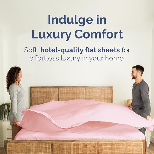 Full Flat Sheet - Single Top Flat Sheet Only - Soft & Cooling - Baby Pink by CGK Unlimited - Used condition - US$14.72