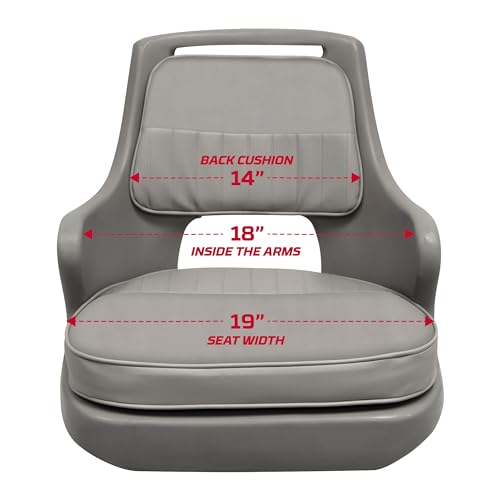 Wise 8WD015-3-717 Standard Compact Pilot Chair with Cushions and Mounting Plate, Grey/Grey by Wise - Image 3