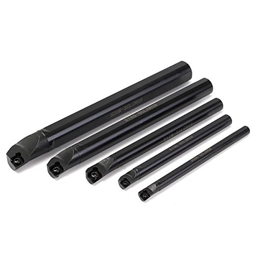 KingLan 5Pcs 8/10/12/16/20Mm Sclcr Sclcr Lathe Boring Bar Tunring Tool Holder per Inserti Ccmt