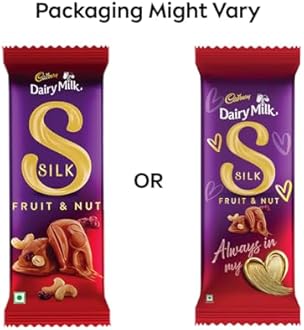 Cadbury Dairy Milk Silk Fruit & Nut Valentine's Gift Pack Chocolate Bars, 51 g (Pack of 8)