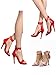 Fremego 1/6 Scale Female Shoes,Female High Heels Sandal Shoes Model Accessory for 12inch PH TBL JO UD Worldbox Action Figure (Red)