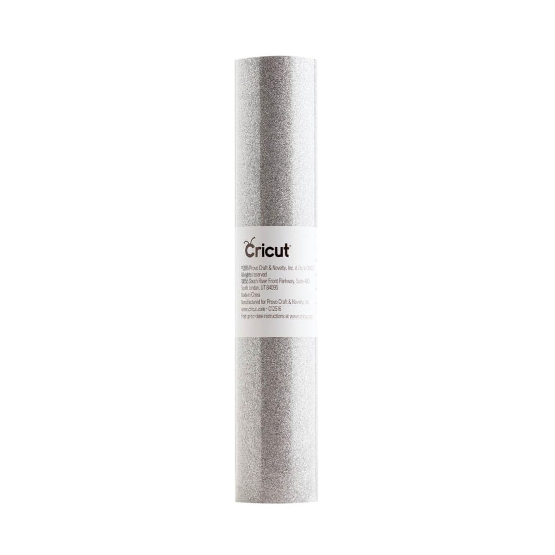 Cricut Glitter Iron-On Value Roll, Silver Shimmer