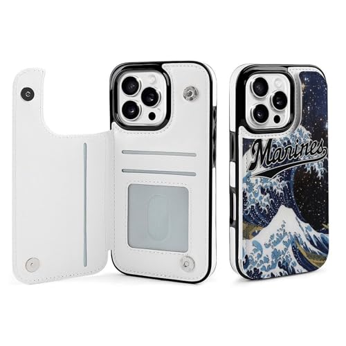 �_�ސ쉫�Q�� ��t���b�e�}���[���Y iPhone16Pro�p�P�[�X �蒠�^ �싅���� �L�O�i �A�C�t�H��16�v���p�P�[�X �X�}�z�P�[�X ���z�^ PU���U�[ �ϏՌ� �g�уJ�o�[ Case �S�ʕی� ���u���@�\ �J�[�h���[