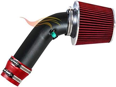 SERIE RW - TUBO NEGRO MATE ROJO - ADMISIÓN CORTA RAM Compatible para 99-03 CHEVY TRACKERSUZUKI GRAND VITARA 2.5L