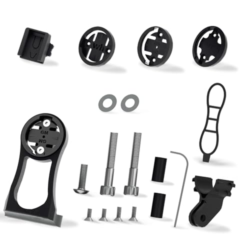 Image of Bike Computer Mount for Garmin - Out Front Bike Mount Holder Compatible with Garmin Edge Wahoo Elemnt Bryton Rider Stages Dash Hammerhead Karoo, for GoPro Action Camera and Bike Light Attachment