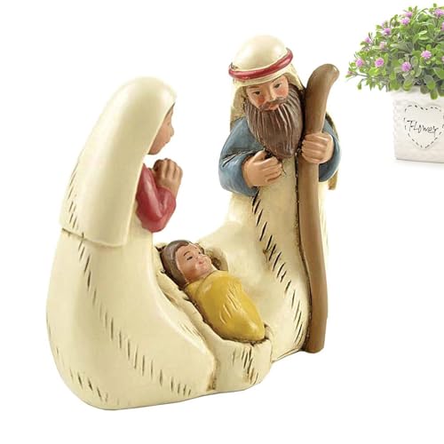 Belén, figuras navideñas, artesanías de resina, pintadas a mano, coleccionables decorativos, adornos de belén, figuras de belén, figuras de belén, adornos para belén