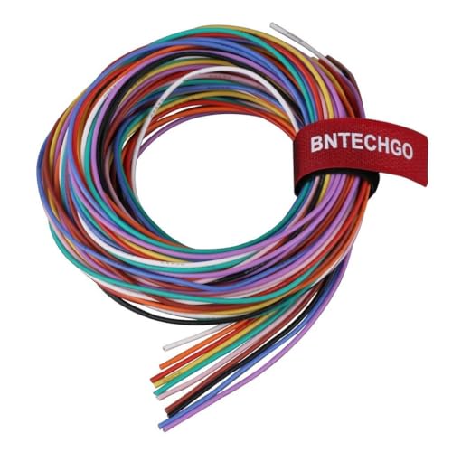 BNTECHGO 22 AWG Silicone Wire Kit 10 Color Each 10ft Stranded Tinned Copper