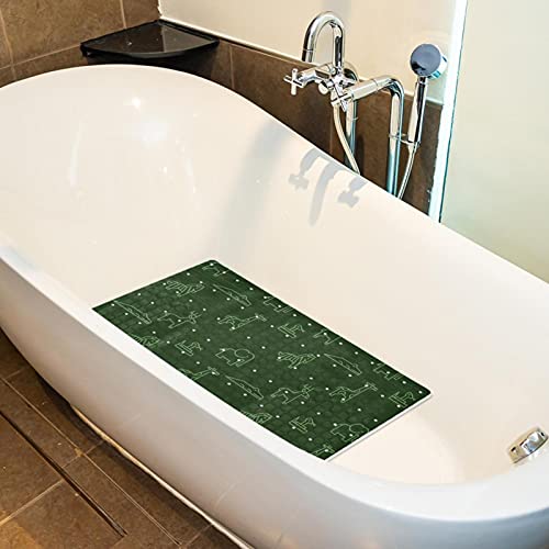 Tapis de baignoire antidérapant à ventouses pour sécurité douche