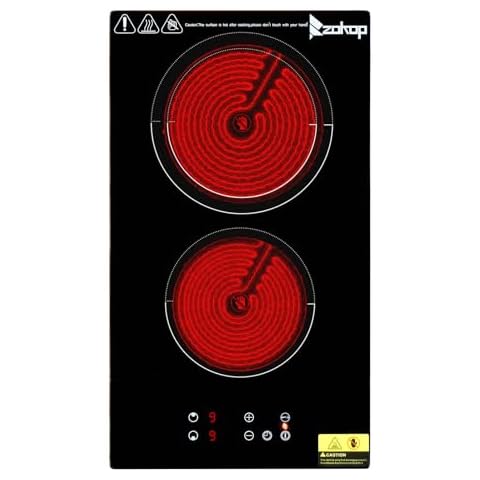 LEADZM Plaque de cuisson vitrocéramique 2 feux Cover
