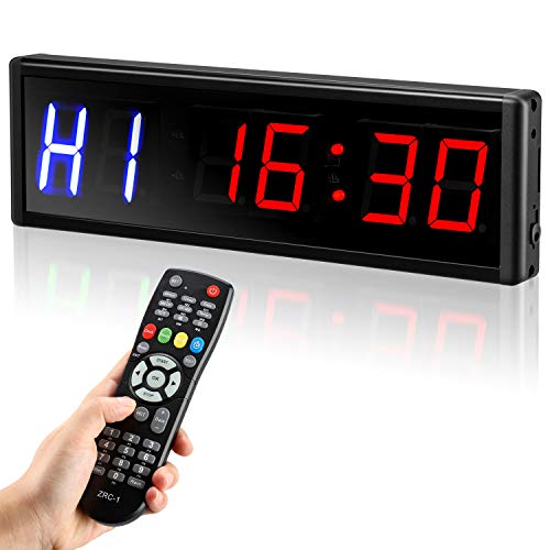 Seesii LED Interval Timer Gym Timer with Remote, 2.3