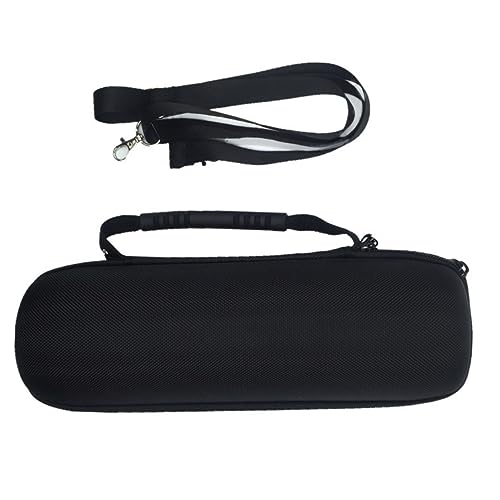 FOMIYES Travel Hard Case Protective Bag for Charge Speaker Dual Compartment Design Durable Material Carrying Strap for Organized Storage and Protection