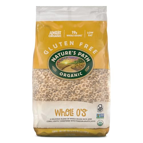 Nature's Path Organic Whole O's Cereal, 26.4 oz (Pack of 6), Gluten Free, Non-GMO, Earth Friendly Packaging
