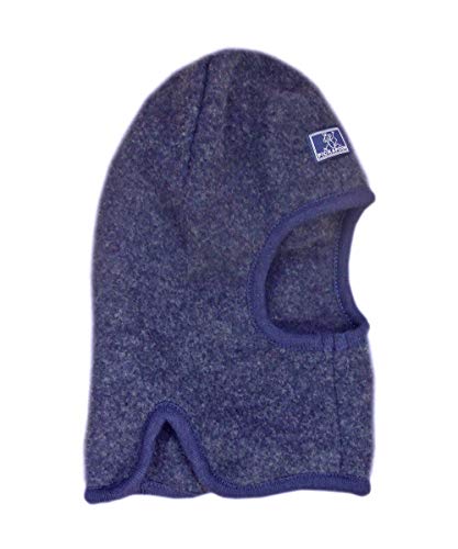 Pickapooh Hat 100% Merino Wool Balaclava Baby Boy Girl Children Fleece Winter Sturmhaube (52 cm (20,5 in), Dark Blue)