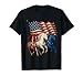 Patriotic Us Flag 4th of July Horse Lovers for Women Men T-Shirt
