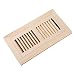 Homewell Hickory Wood Floor Register, Flush Mount Floor Vent Cover, 4X10 Inch, with Damper, Unfinished
