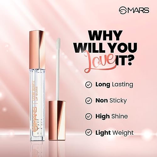 MARS Clear Quartz Lip Gloss for Women| Hydrating & High Shine | Lightweight Weight & Comfortable Lip Gloss (3.0 ml) - Image 2
