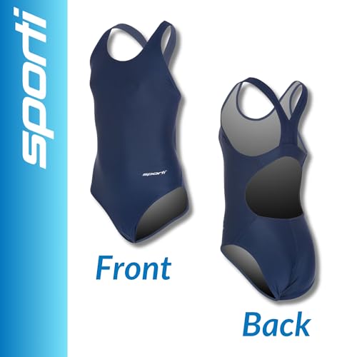 Image of Sporti Wide Strap Athletic One Piece Swimsuit for Women - Graphic Design Pattern - Swim Team Bathing Swimsuit for Competiton