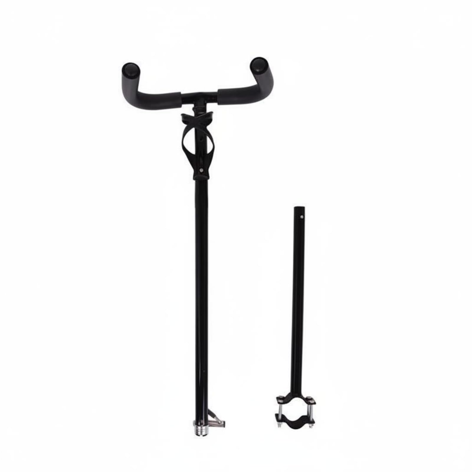 Metal Tricycle Push Bar U-Shaped Clamp-On Push Handle Universal Tricycle Stroller for Parents, Children, Black, Upgraded Rod W Cup|1970-Now-image-40