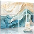 JaneTech 8-Pack Acoustical Wall Panels 48x32 Inches Art Acoustic Panels Decorative Sound Dampening Panels for Studios, Offices, Theaters, Adhesive Included