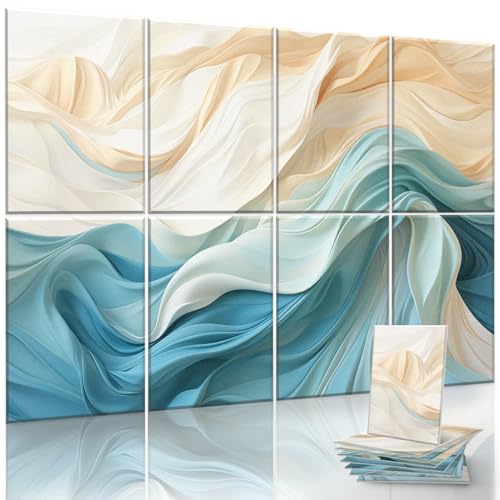 8-Pack Acoustic Wall Panels with Adhesive