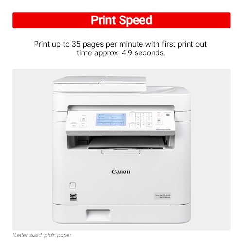 Image of Canon imageCLASS MF289dw - Monochrome, Duplex, Wireless Laser Printer, All-in-One Print, Copy, Scan, Fax, Auto Document Feeder, 1 Year Limited Warranty, 35 PPM, White