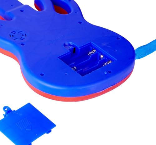 Image of Spiderman Musical Guitar for Toddlers - Junior Rockstar Sing-Along Karaoke Toy with Built-in Music & Lights, Educational Electronic Play Instrument| Birthday Gift for Kids 3+ Years, Blue