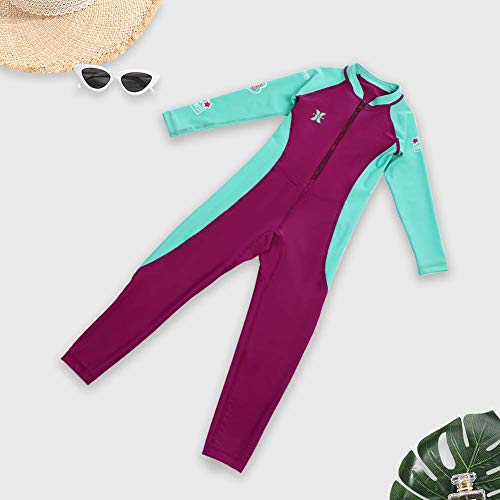 ABAFIP Kids Boys Girls Modest Swimsuit Long Sleeve Swimwear Full Cover Zipper One Piece Bathing Suit3